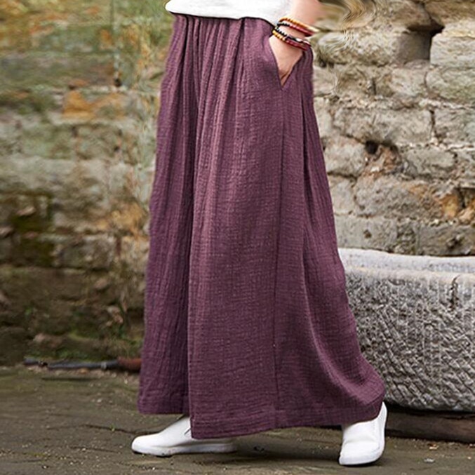 2023-Spring-Fashion-cotton-Wide-Leg-Pants-plus-size-Female-Loose-Casual-cotton-linen-Pants-Trouser
