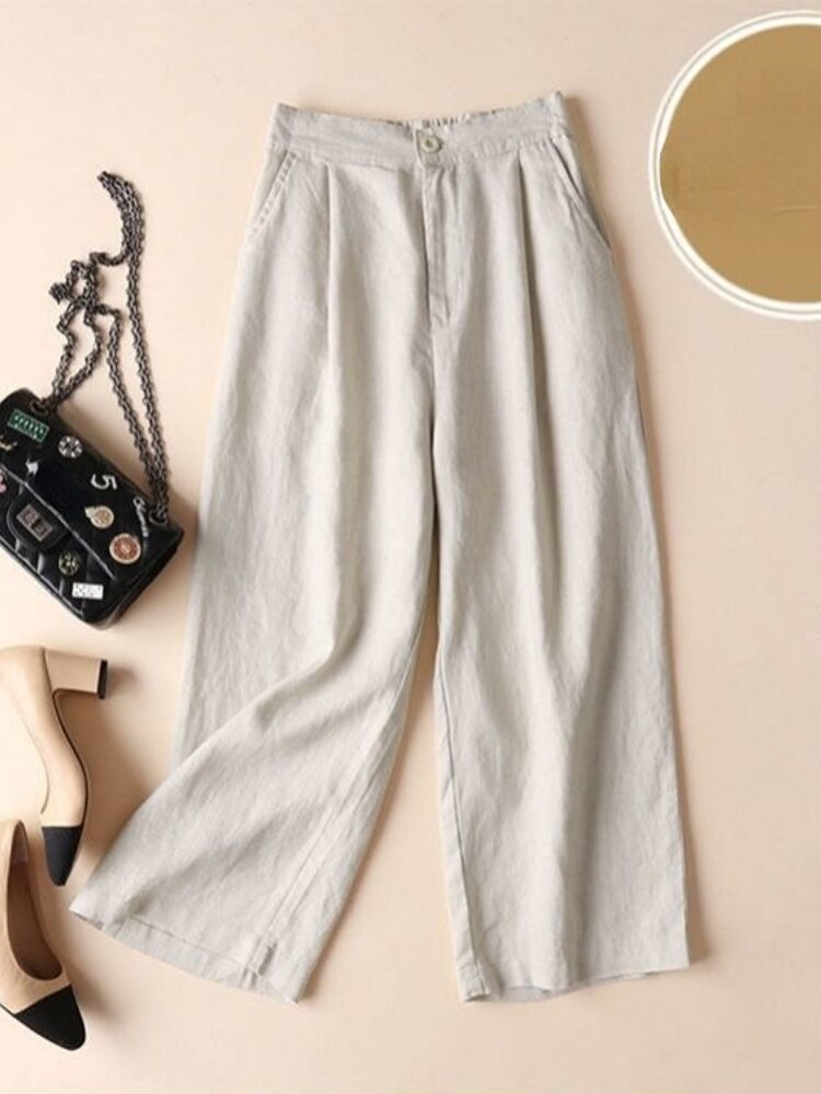Linen-Wide-leg-Pants-LOOSE-Summer-New-Elastic-Waist-Women-s-Pants-Vintage-Harajuku-Fashion-Cotton-1