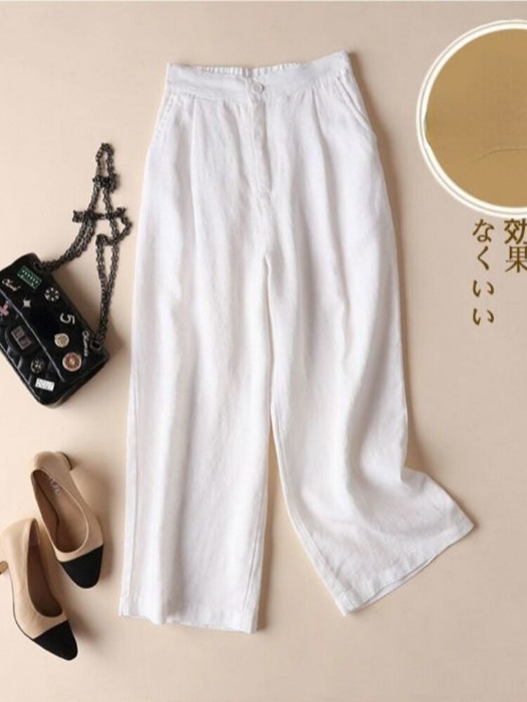 Linen-Wide-leg-Pants-LOOSE-Summer-New-Elastic-Waist-Women-s-Pants-Vintage-Harajuku-Fashion-Cotton-2