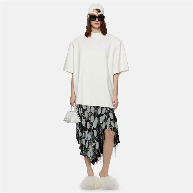 New-Style-In-Spring-And-Summer-2023-Woman-Clothes-T-Shirt-Stereo-Logo-Cotton-Loose-Short