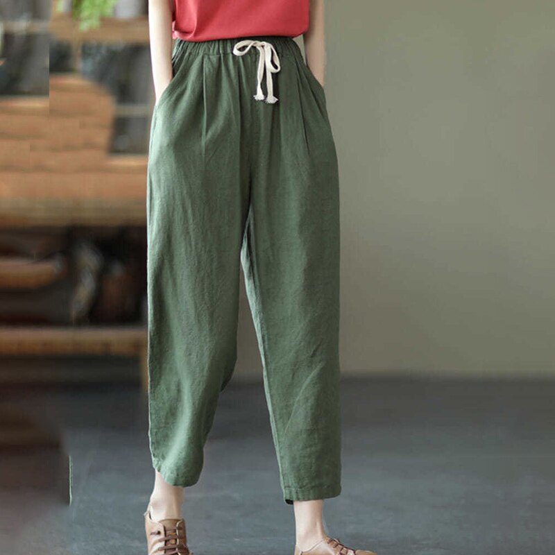 Rimocy-2022-Summer-Casual-Cotton-Linen-Pants-Women-Retro-Pockets-Loose-Harem-Pants-Woman-Solid-Elastic-2