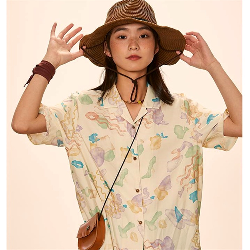 Streetwear-Vintage-Green-Cartoon-Full-Print-Shirts-Cuba-Neck-Button-Up-Casual-Blouse-Summer-Kawaii-Tops-2